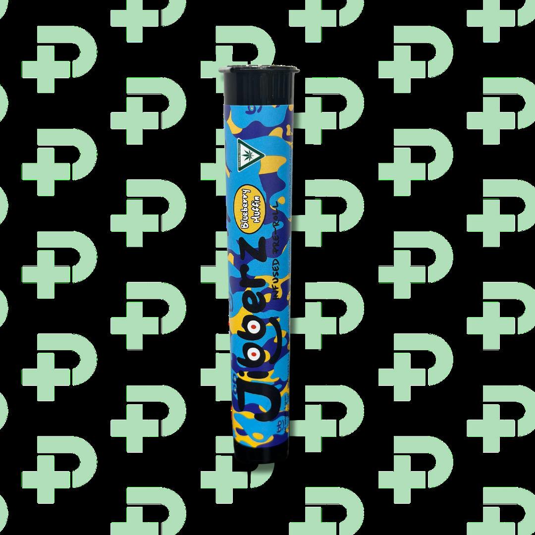 Jibberz 1g Infused Preroll - Blueberry Muffin