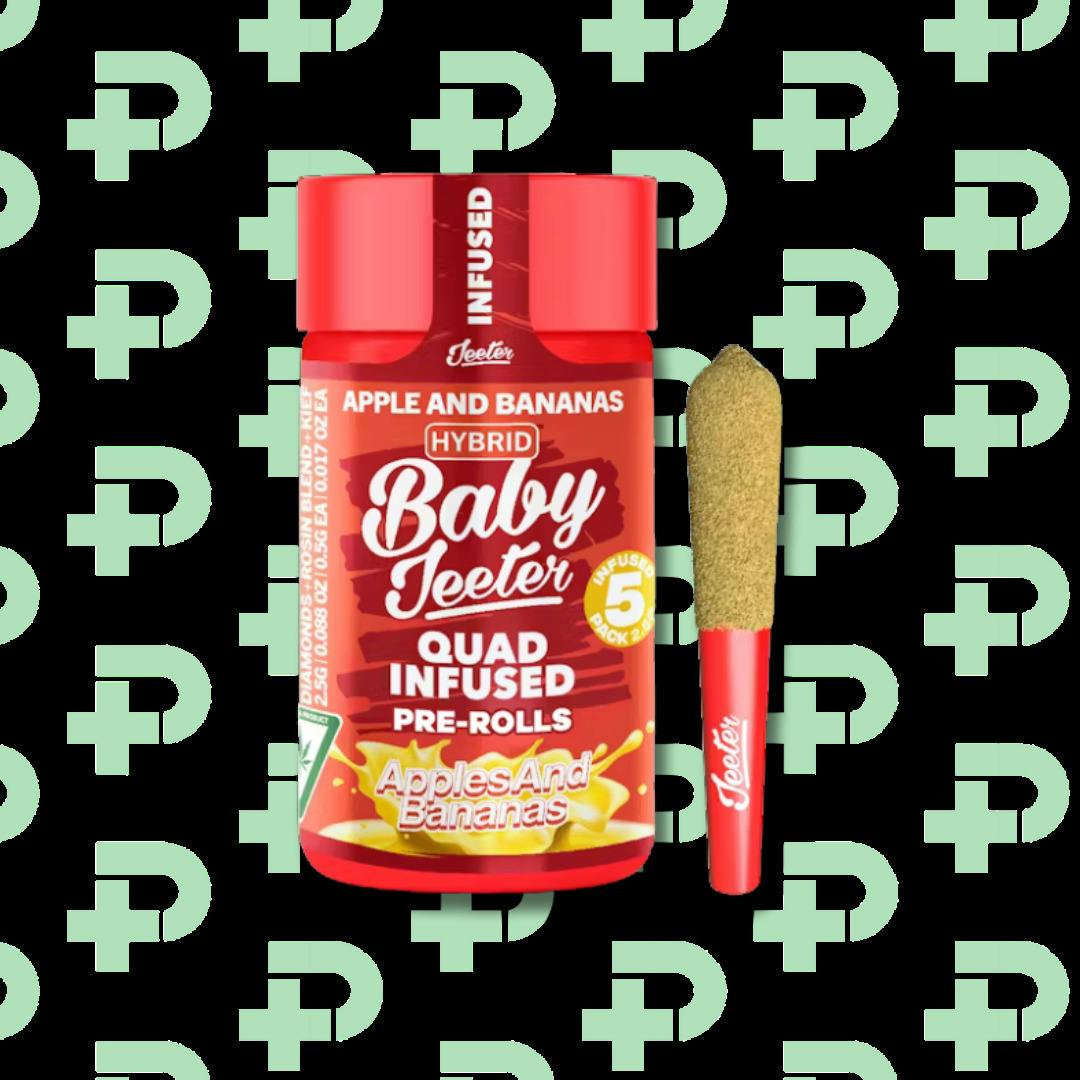 Baby Jeeter 5 Pack Quad Infused Prerolls - Cider Crumble