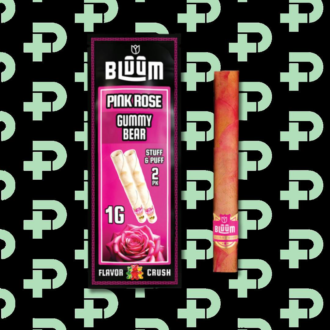 Bluum Wild Flower 2pk Rose Rolls - Pink Rose - Gummy Bear