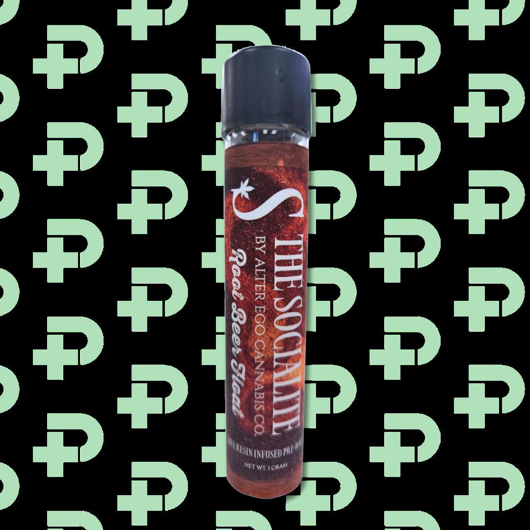 The Socialite by Alter Ego 1g Live Resin Infused Preroll - Rootbeer Float