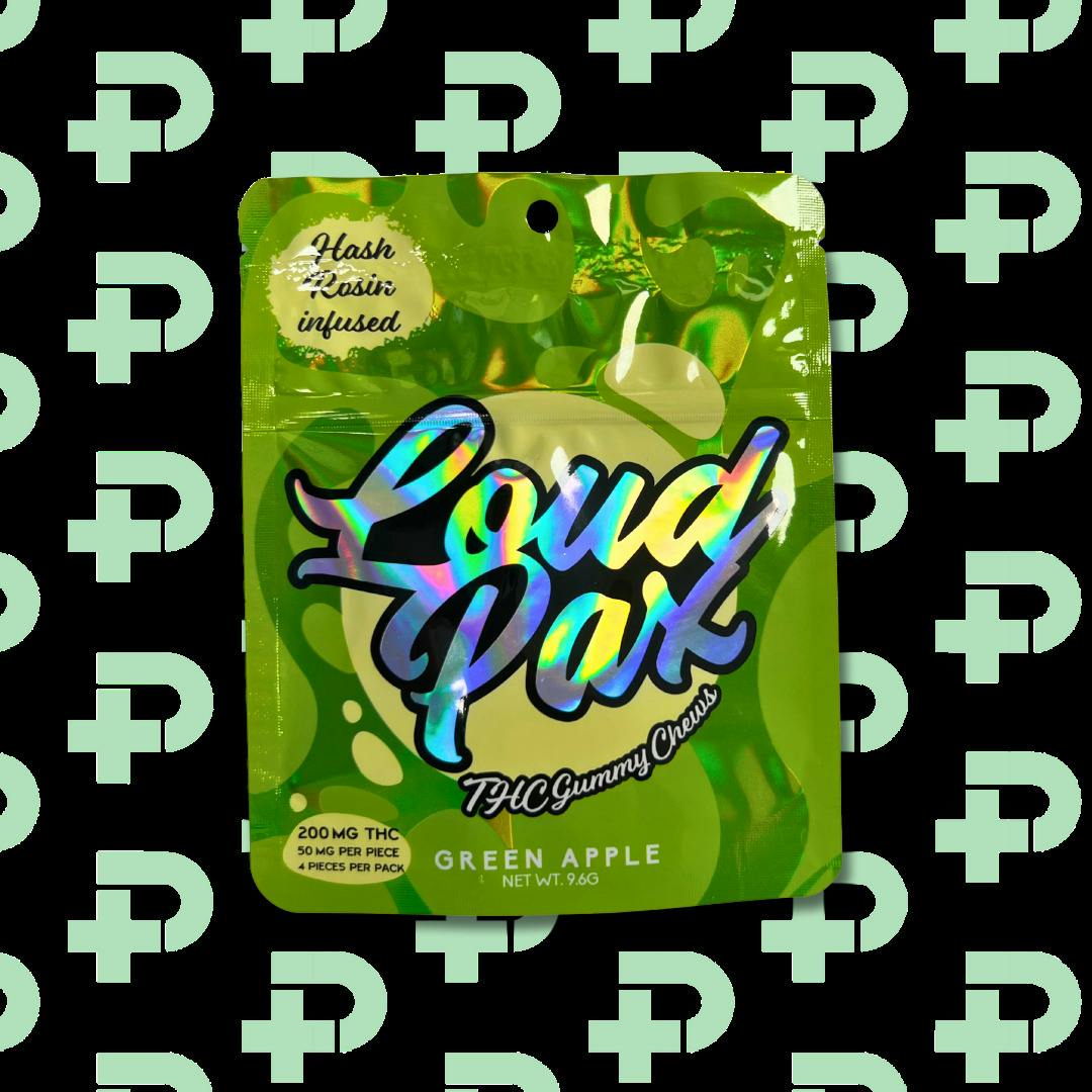 Loud Pax 200mg Hash Rosin Gummies - Green Apple