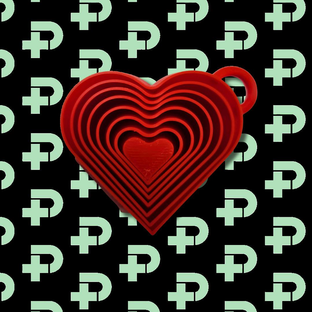 3D Telescoping Heart Fidget