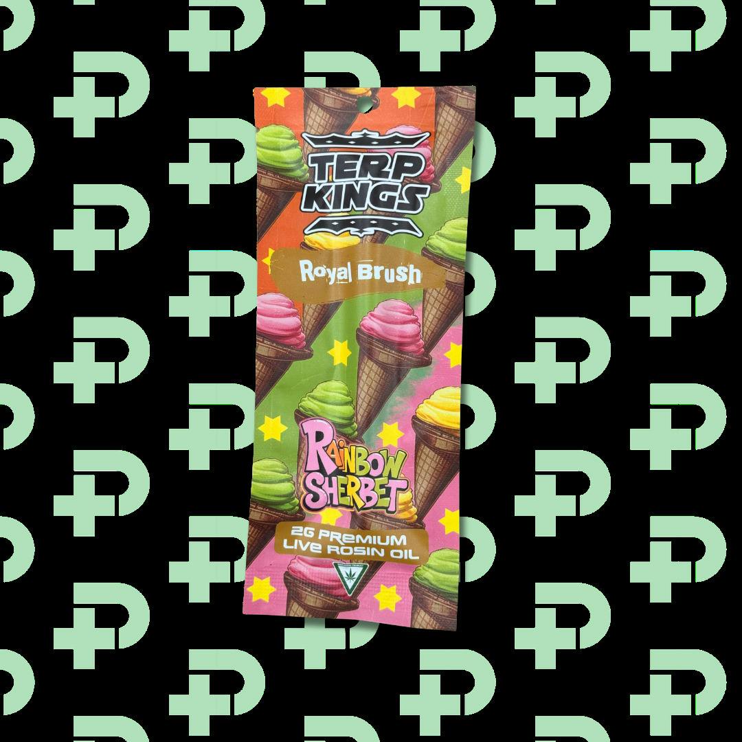 Terp Kings 2g Royal Rosin Brush - Rainbow Sherbet