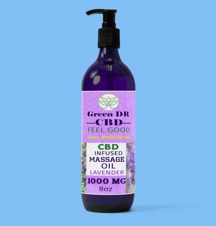 Green DR 1000mg CBD Infused Massage Oil (REC)