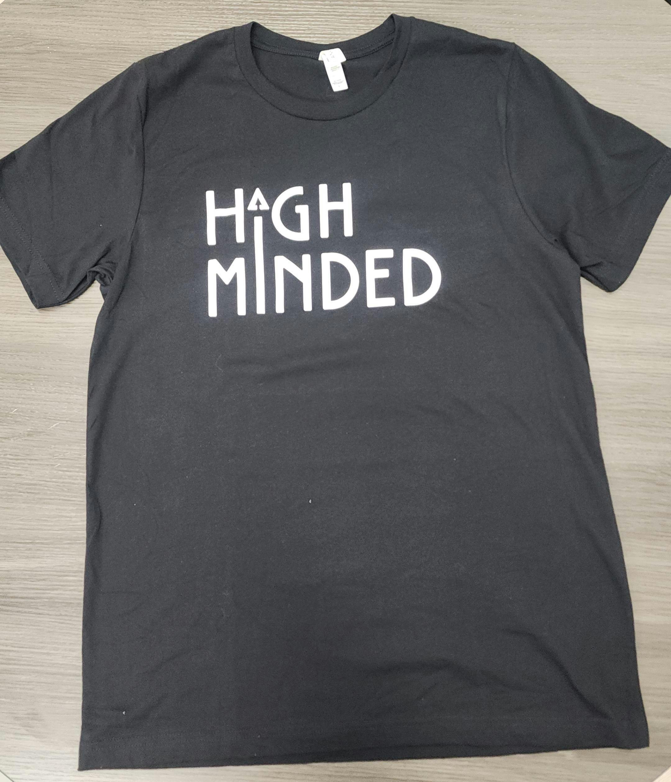 High Minded Black Tee - S
