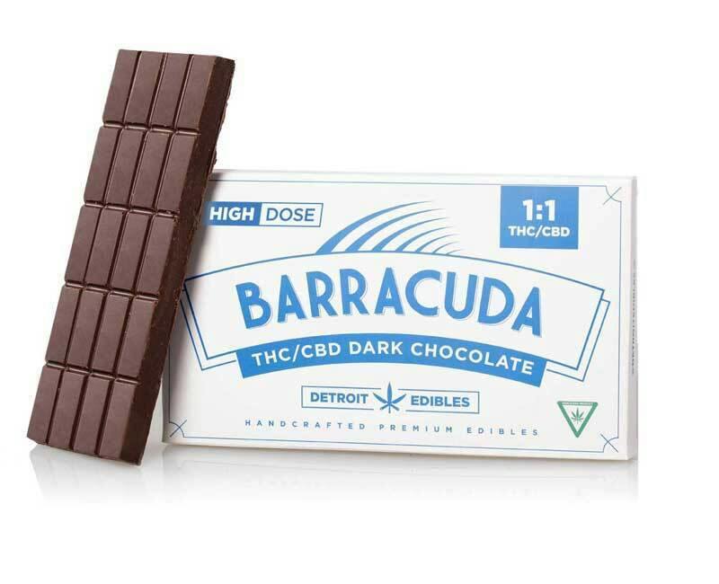 Barracuda Bar - Chocolate Bar - 200mg - 1:1 THC/CBD - Dark Chocolate