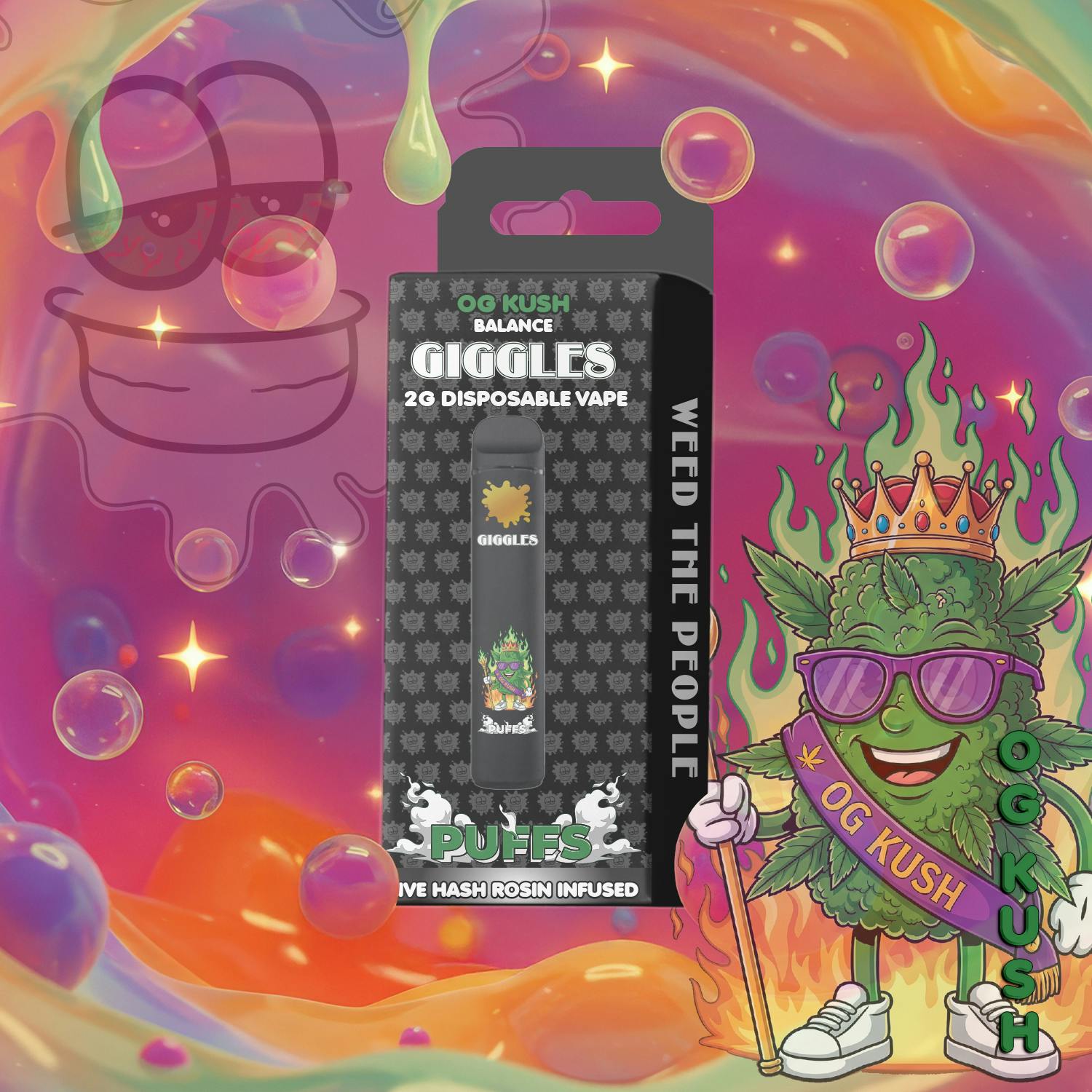 Puffs - Hash Rosin Infused Disposable 2g - OG Kush - Balance cannabis product