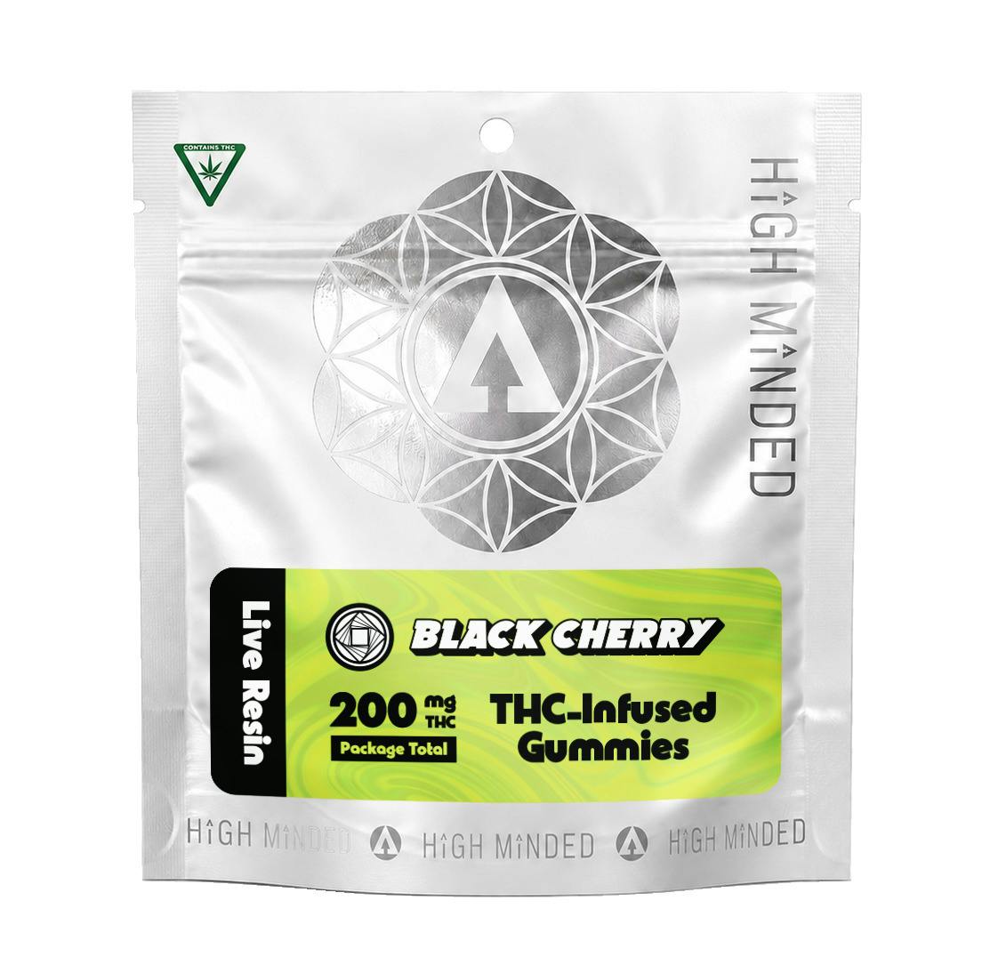 High Minded - Gummies - 200mg Live Resin - Black Cherry - Chill