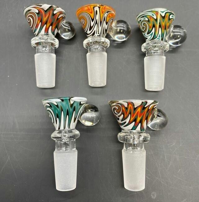 14MM COLOR SWIRL GLASS BOWL