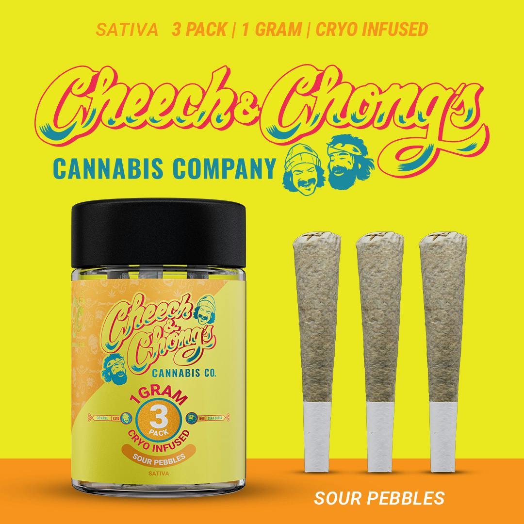 CHEECH & CHONG | SOUR PEBBLES CRYO | SATIVA | INFUSED MULTI-PACK | 3G | REC