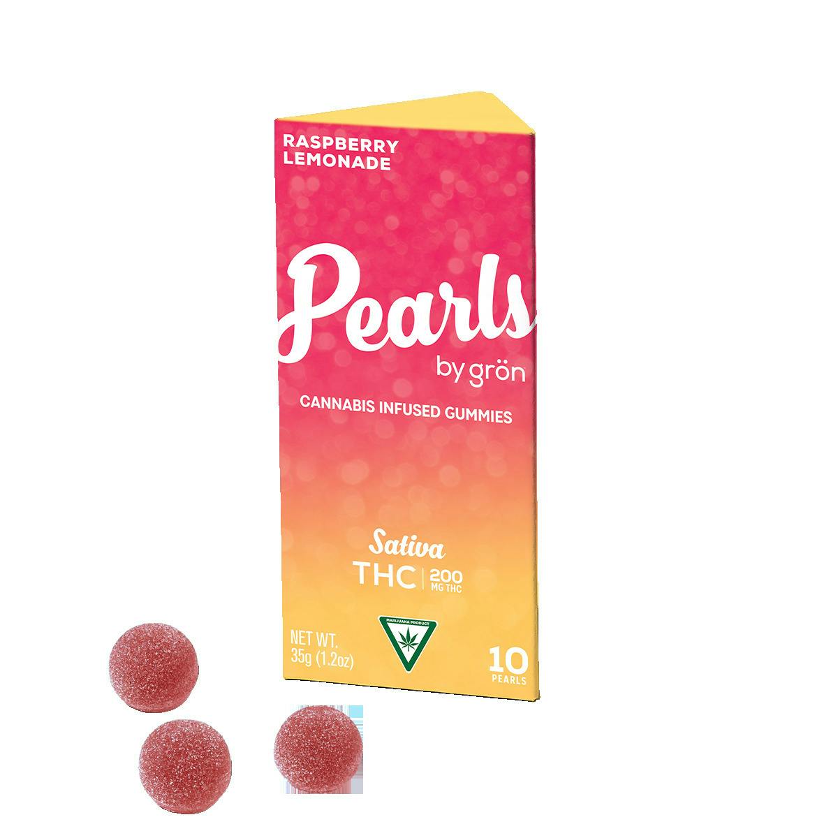 PEARLS BY GRON | RASPEBERRY LEMONADE | SATIVA | GUMMIES | 200MG | 10CT