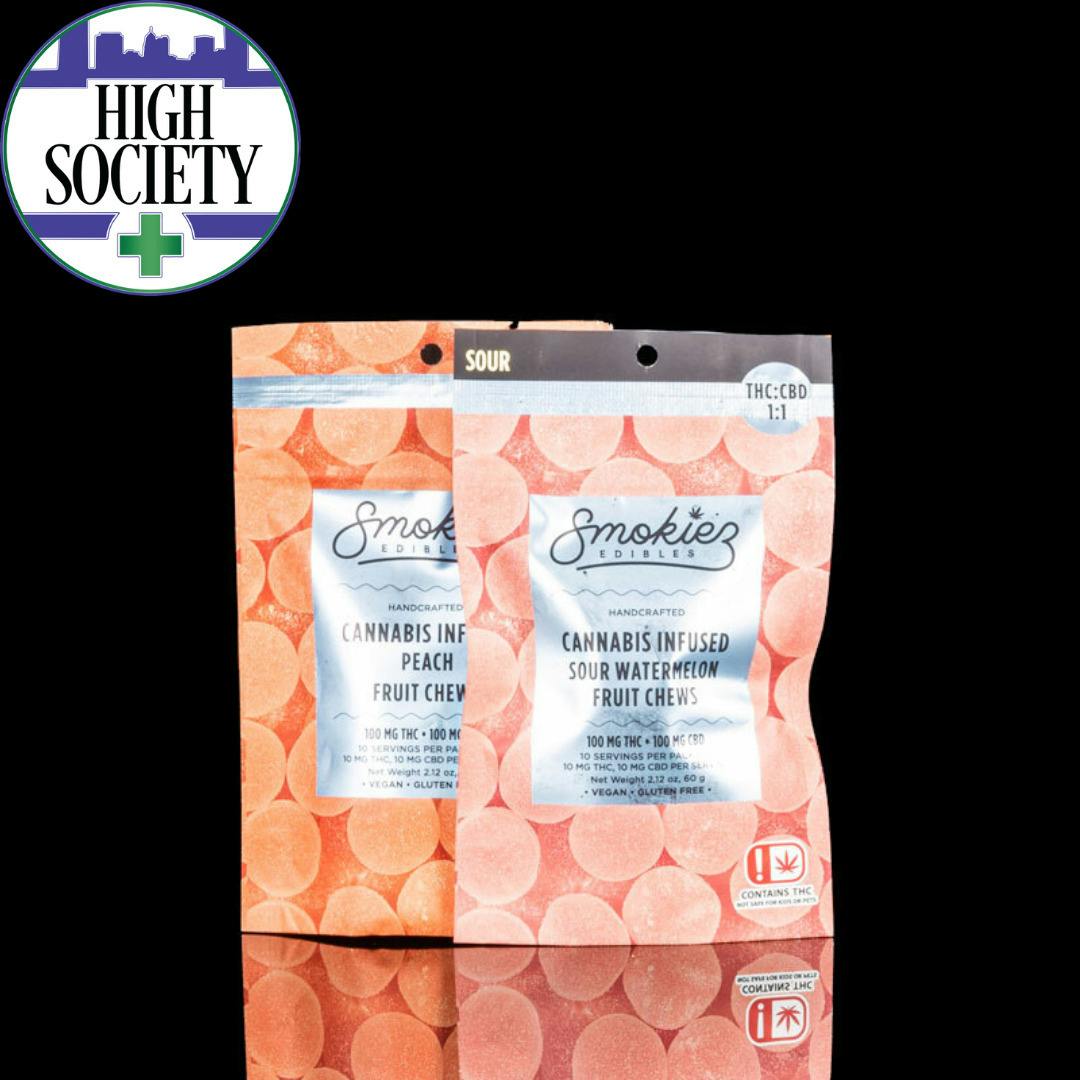 Smokiez 100mg 1:1:1 THC:CBD:CBN - Sour Deep Sleep Prickly Pear