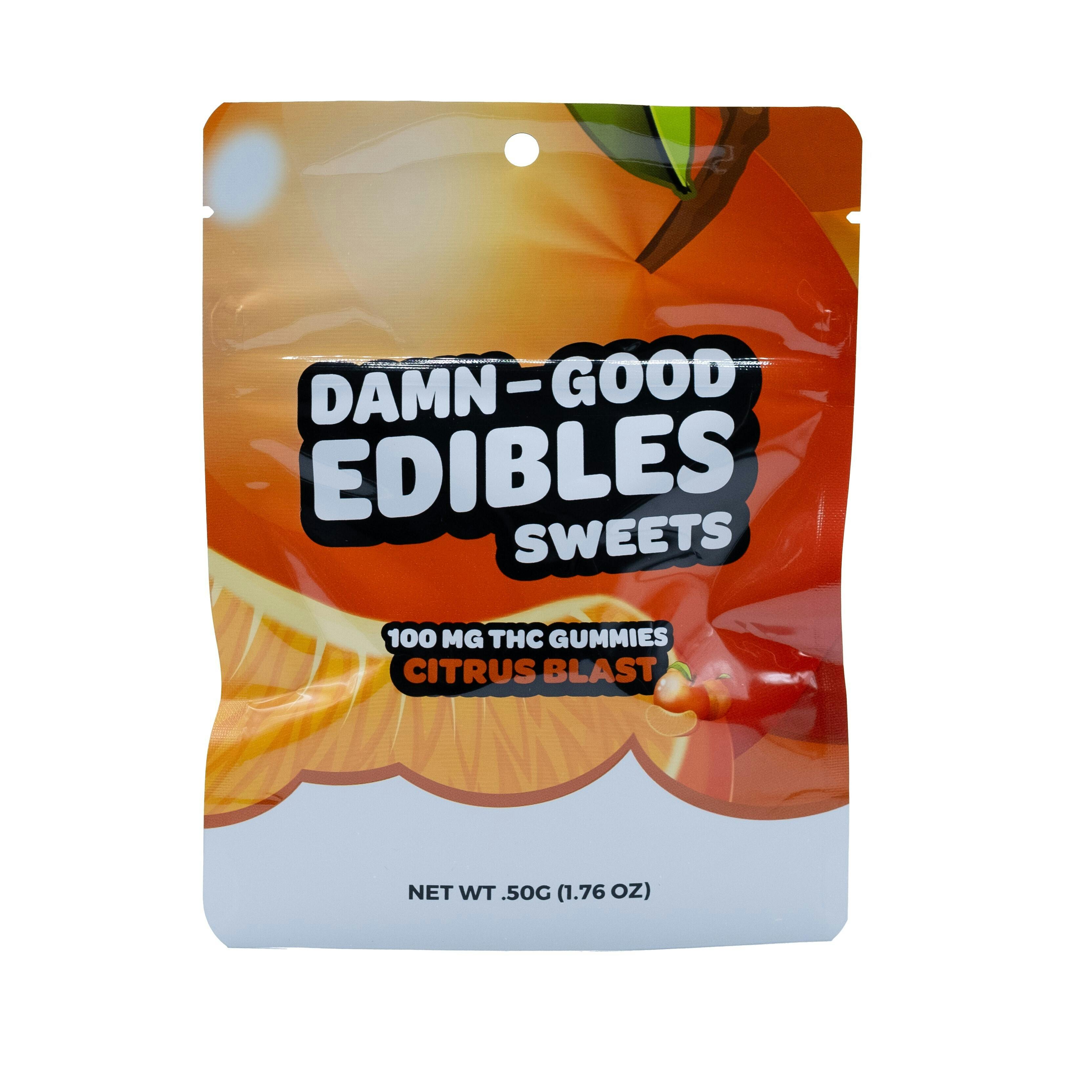 Damn Good Edibles Sweet Gummies 100 MG Citrus Blast 10pk