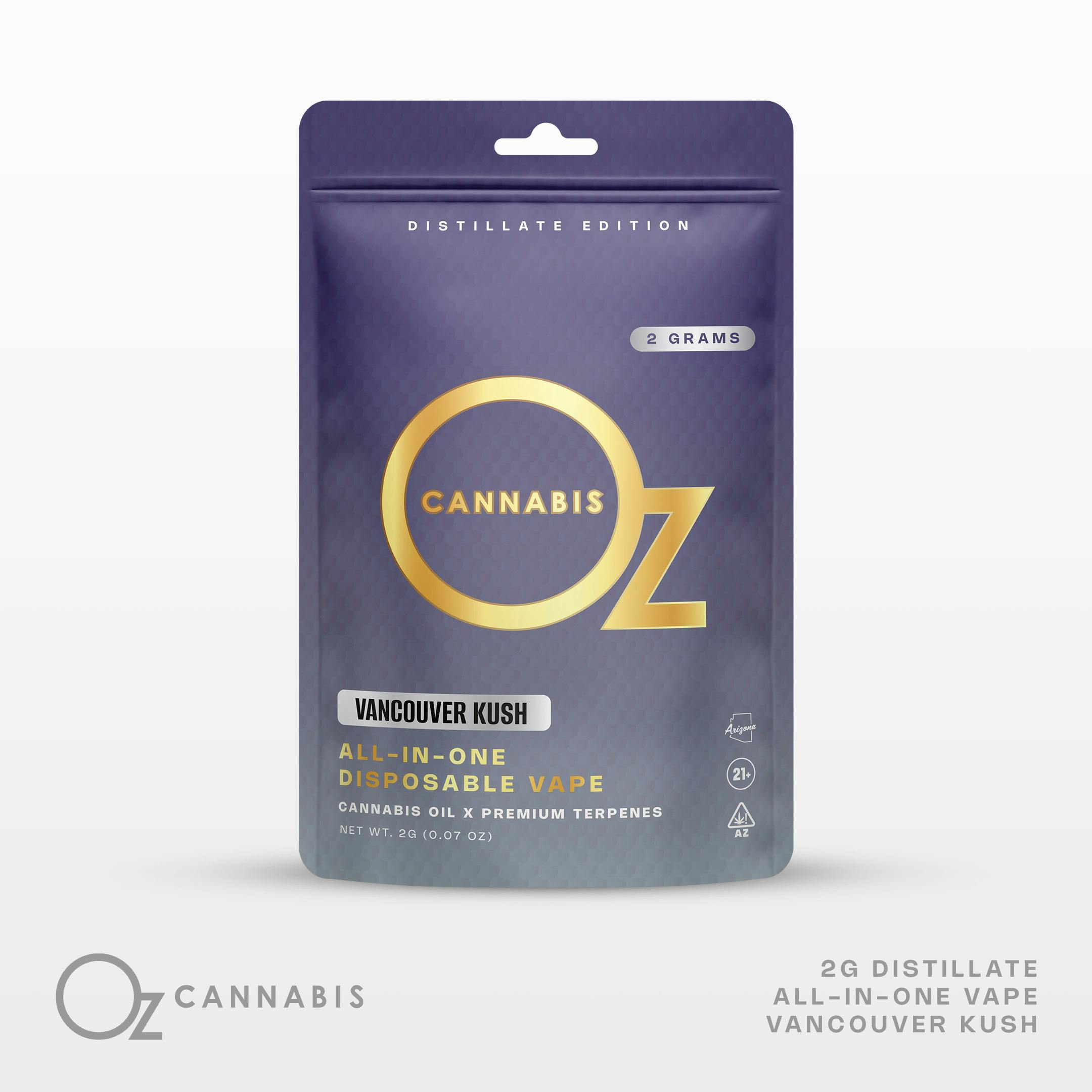 OZ Cannabis AIO Vape 2g Vancouver Kush