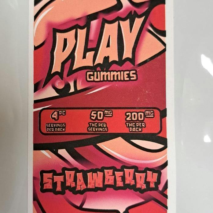 Strawberry ━ 200mg ━ Hash Rosin Gummies ━ Play