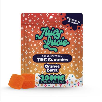 Orange Burst Gummies 200mg Vegan