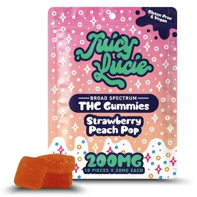 Strawberry Peach Pop Gummies 200mg