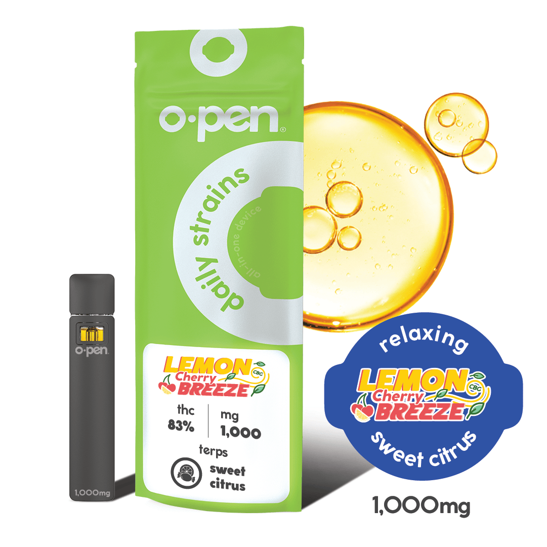 O.PEN - LEMON CHERRY BREEZE CBG - RELAXING - DISPOSABLE - 1G