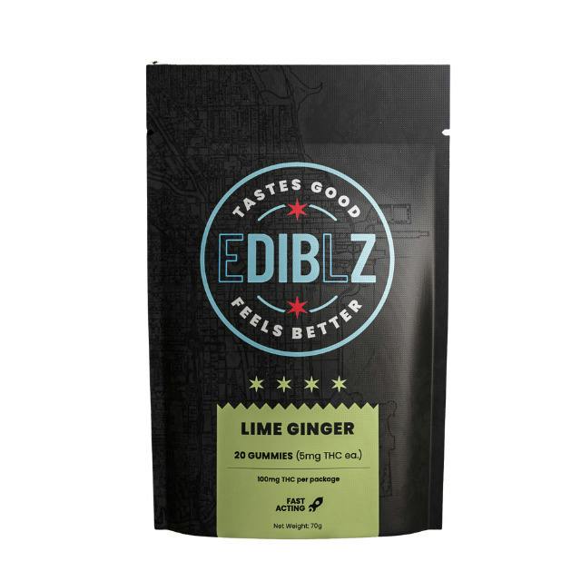 LIME GINGER FAST ACTING GUMMIES 20PK