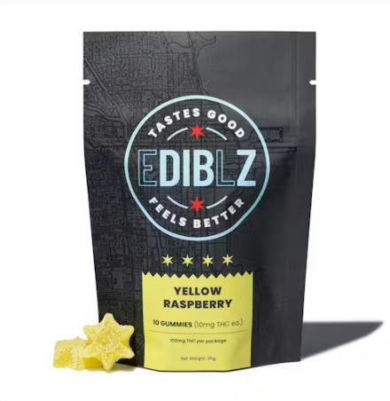 YELLOW RASPBERRY GUMMIES 10PK