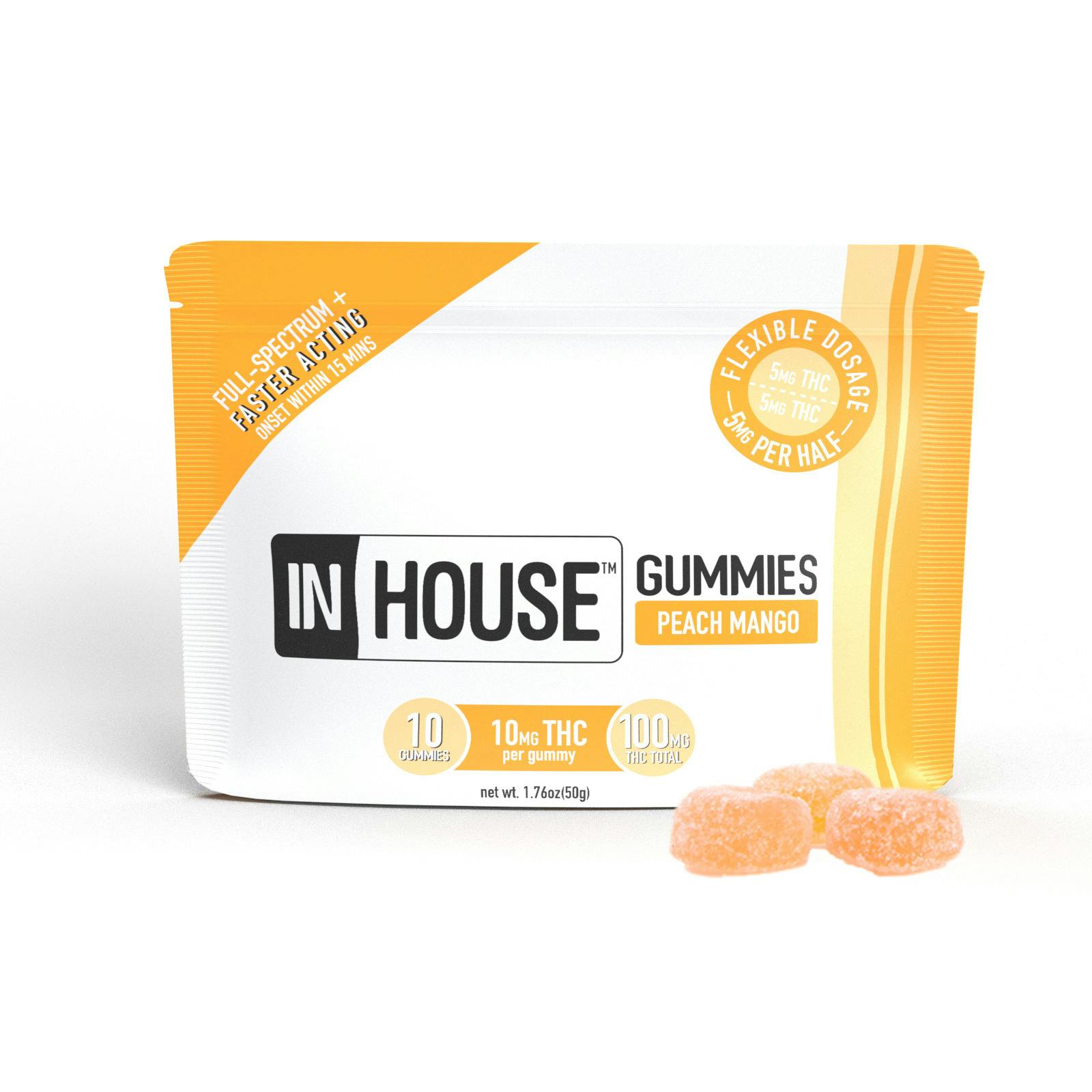 PEACH MANGO FAST ACTING GUMMIES 10PK