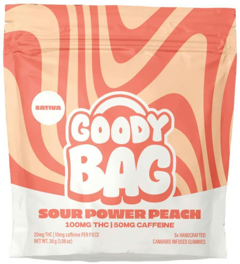 SOUR POWER PEACH GUMMIES WITH CAFFEINE 5PK