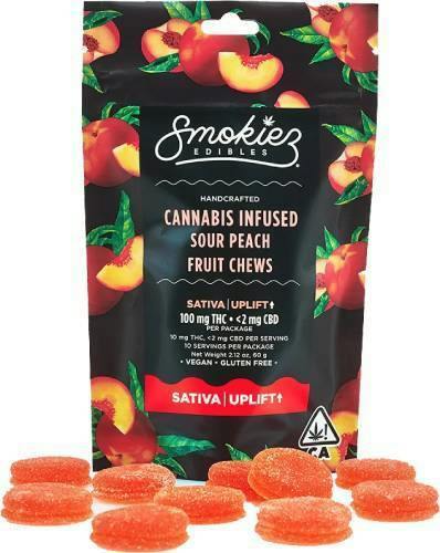 SOUR PEACH GUMMIES 10PK