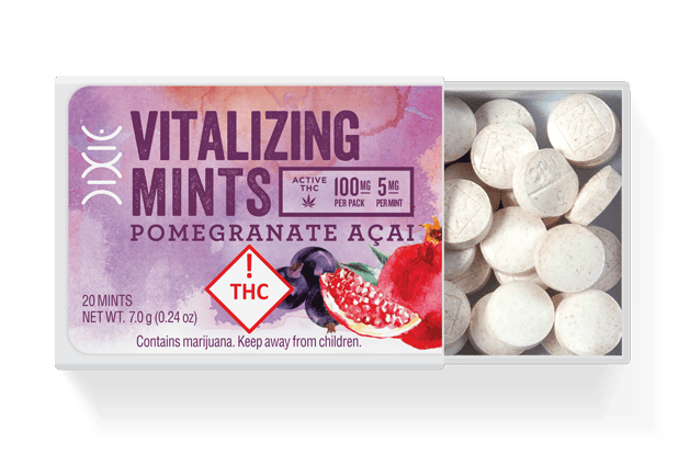 100 mg Dixie mints - Pomegranate Acai revitalizing