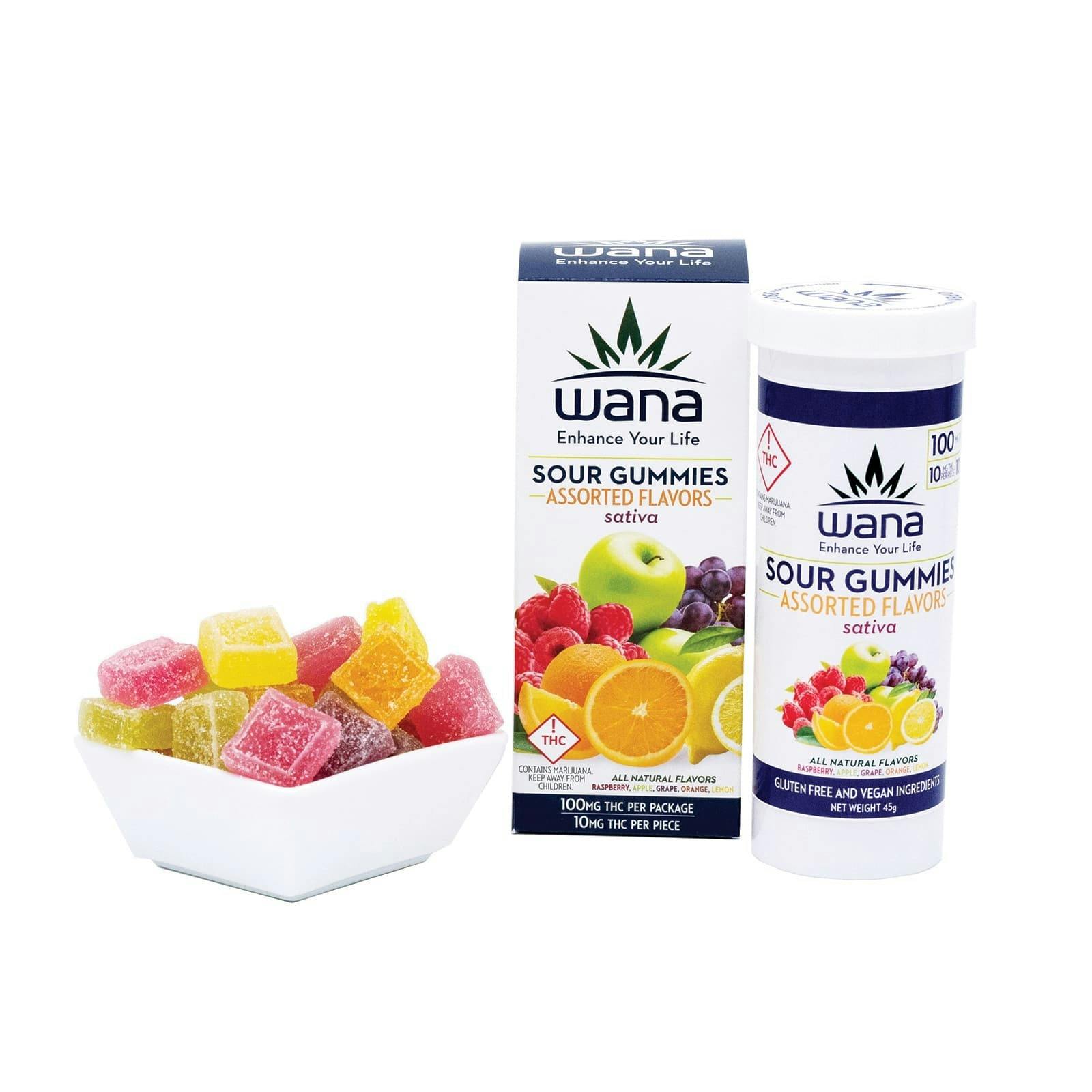 Wana Sour Gummies: Assorted Flavors Sativa