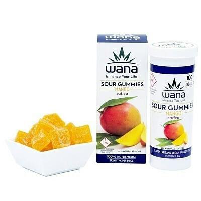 Wana Sour Gummies: Mango Sativa