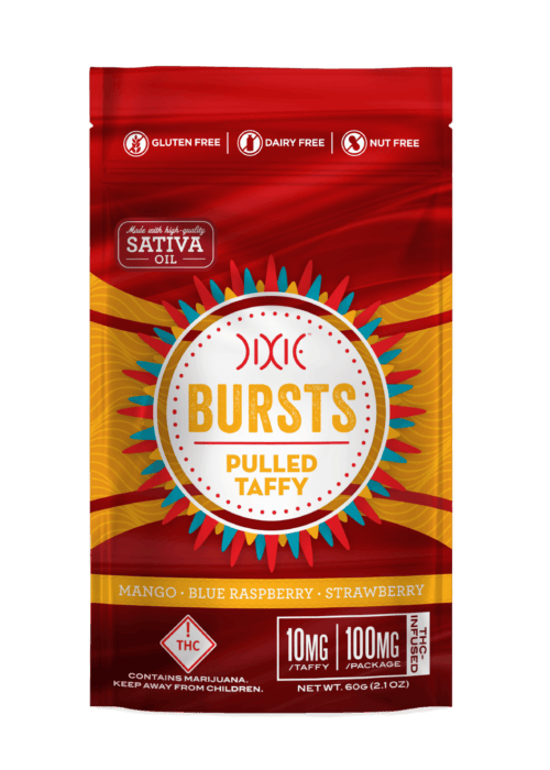 100 mg Dixie Bursts - Sativa Taffy