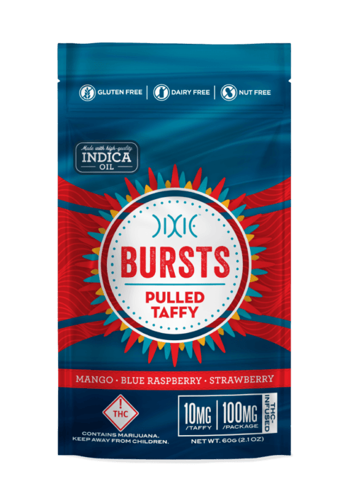 100 mg Dixie Bursts - Indica Taffy