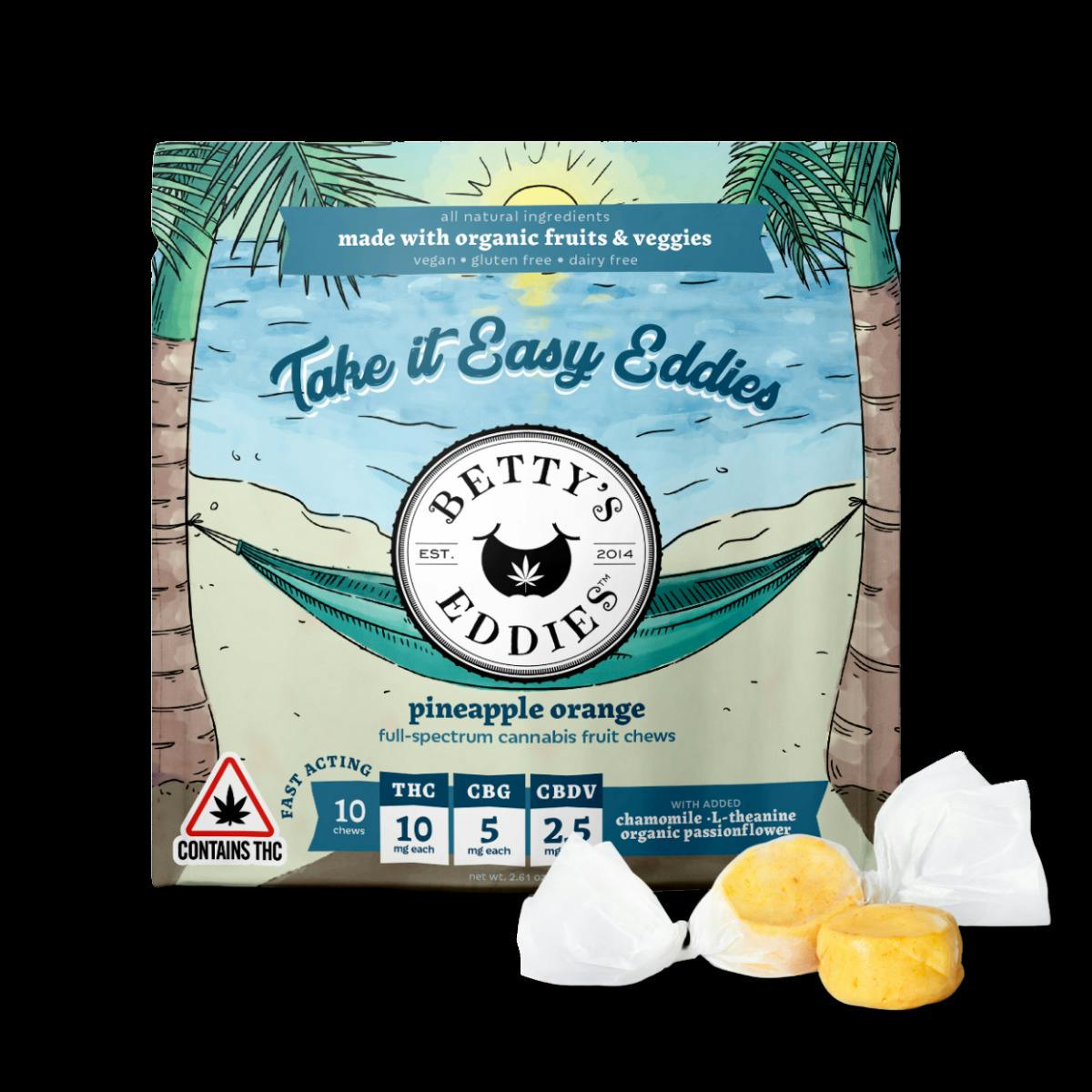 Orange Pineapple Fruit Chews | [10mg] 20pk | Betty's Eddies