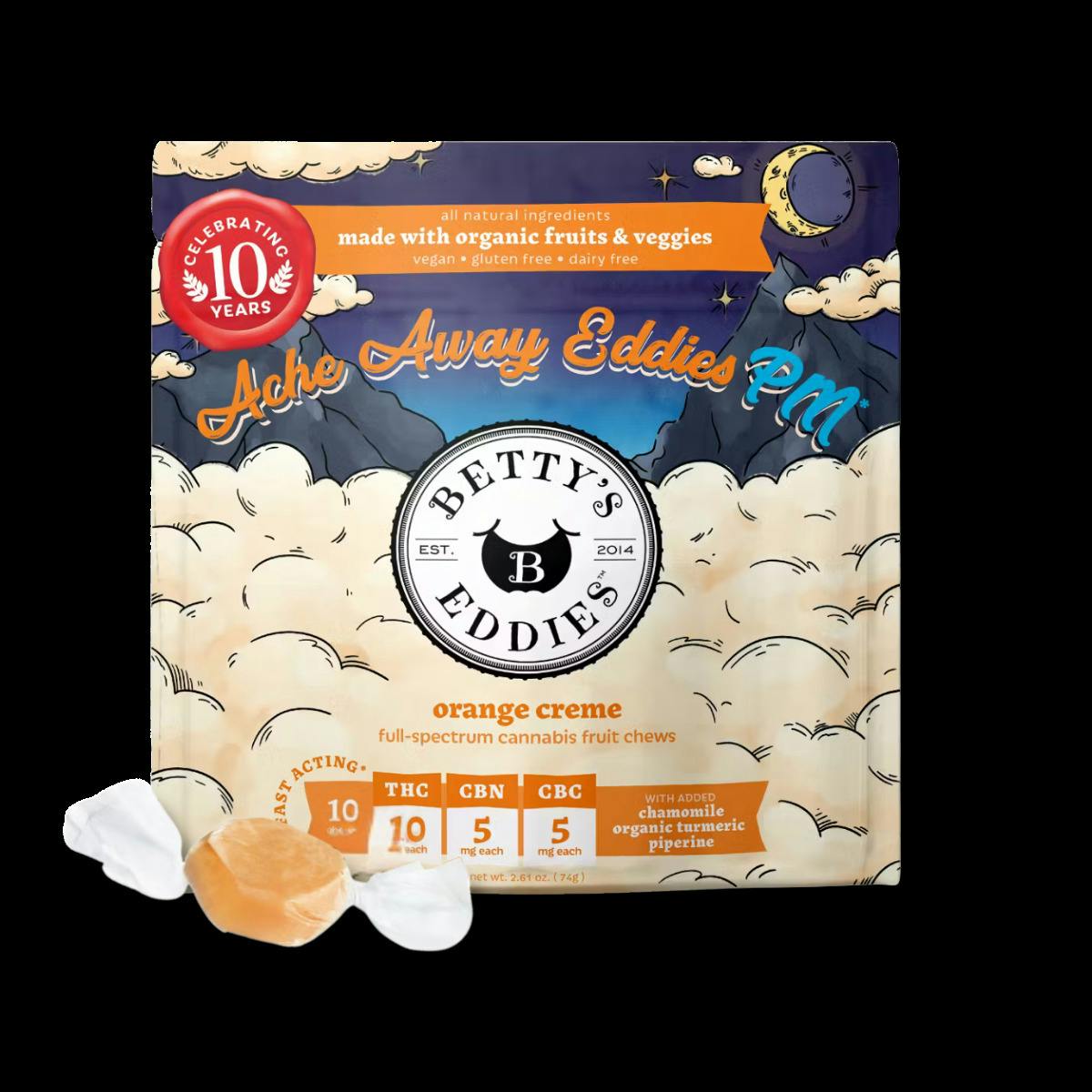 Orange Crème Fruit Chews | [10mg] 20pk | Betty's Eddies