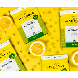 High Road - Lemon Recharge Gummies, 100mg