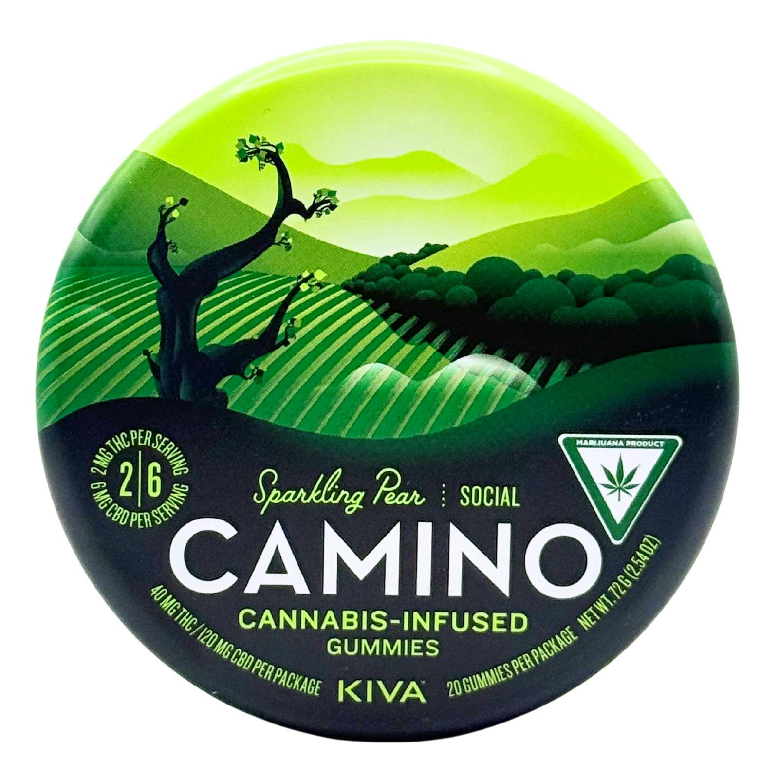 Camino | 40mg Gummies | Sparkling Pear 2:6 CBD