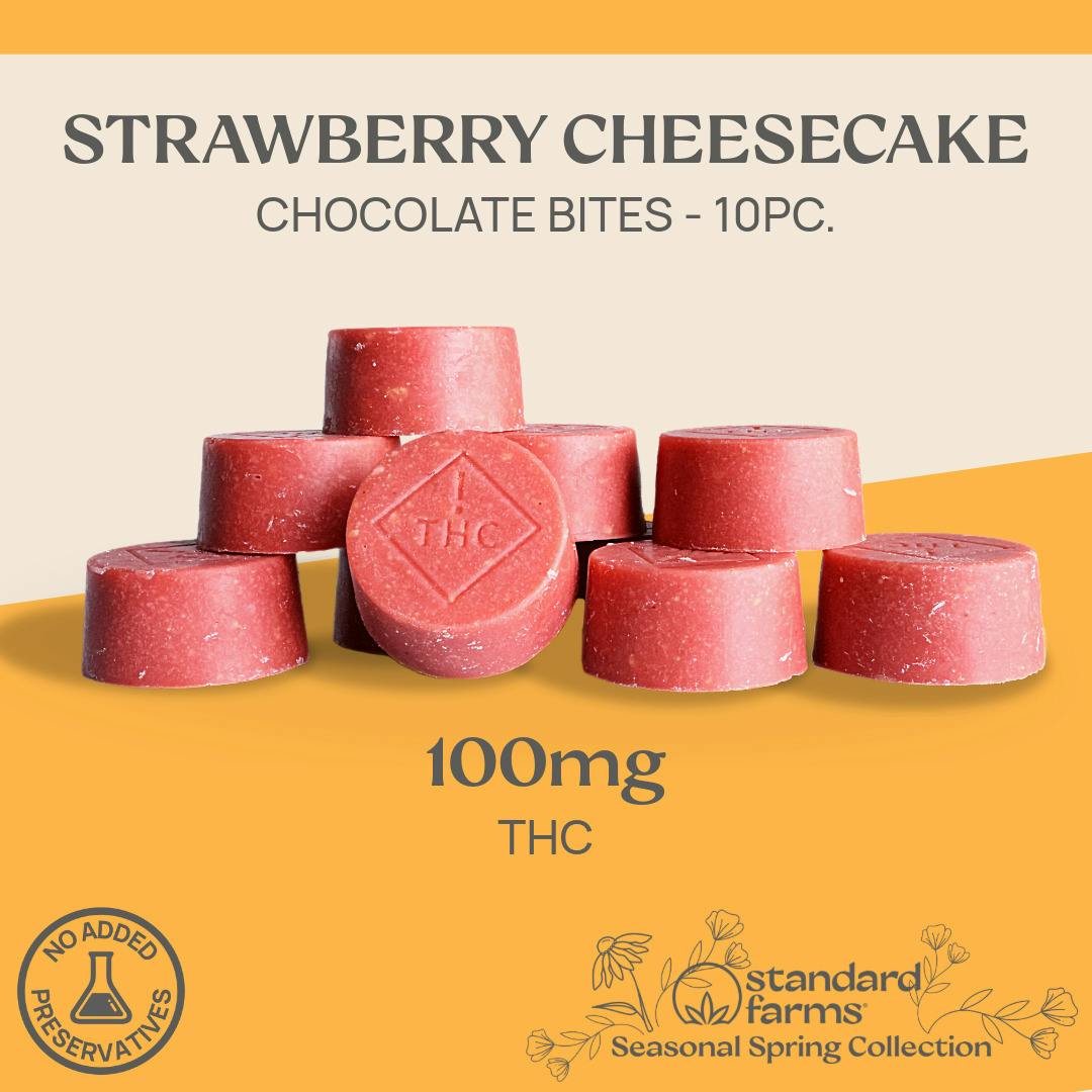 Strawberry Cheesecake | White Chocolate Bites 100mg 10pk