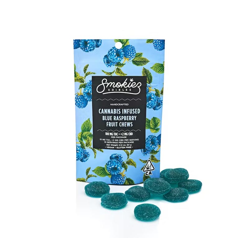 Smokiez Fruit Chews — Sweet Blue Raspberry