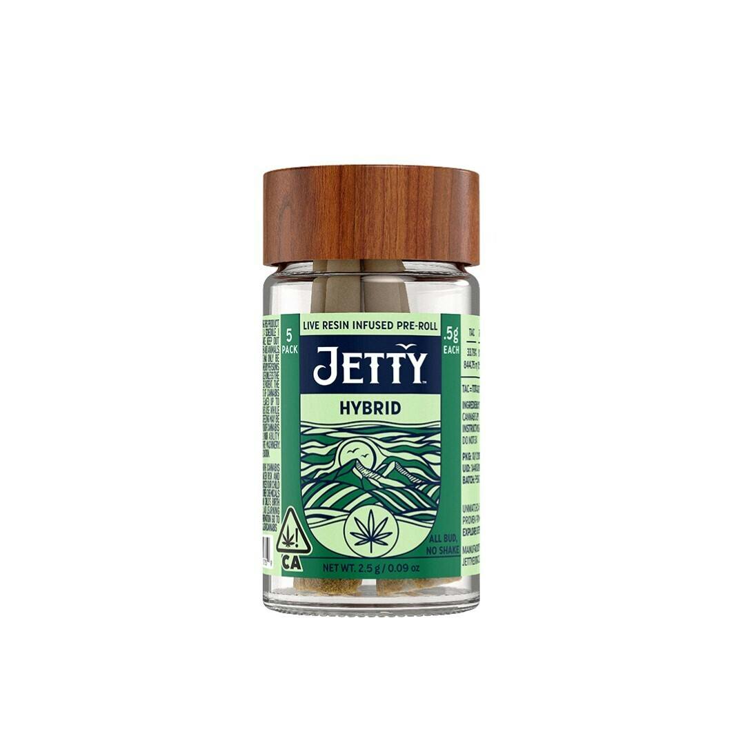 Jetty Live Resin Infused Pre-roll 5pk SFV OG x Crush Mintz 2.5g