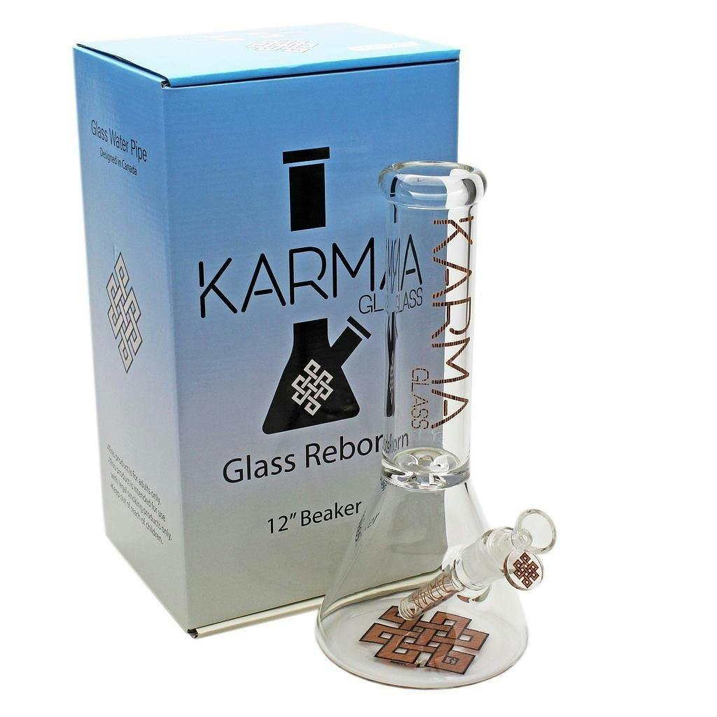 Karma - Glass Beaker 12" - Woodgrain