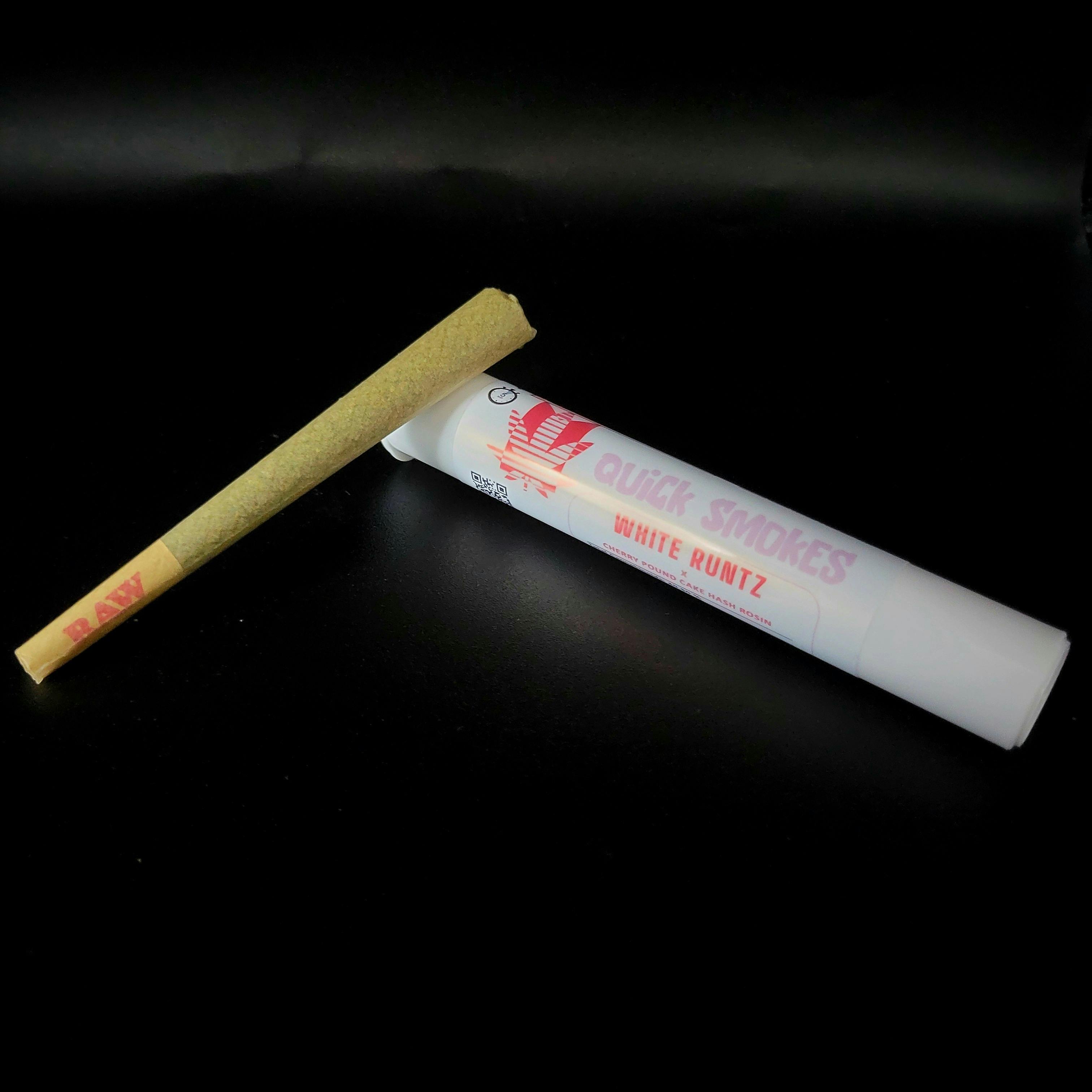 PR | White Runtz | 1.5g | Hash Rosin Infused | Quick Smokes