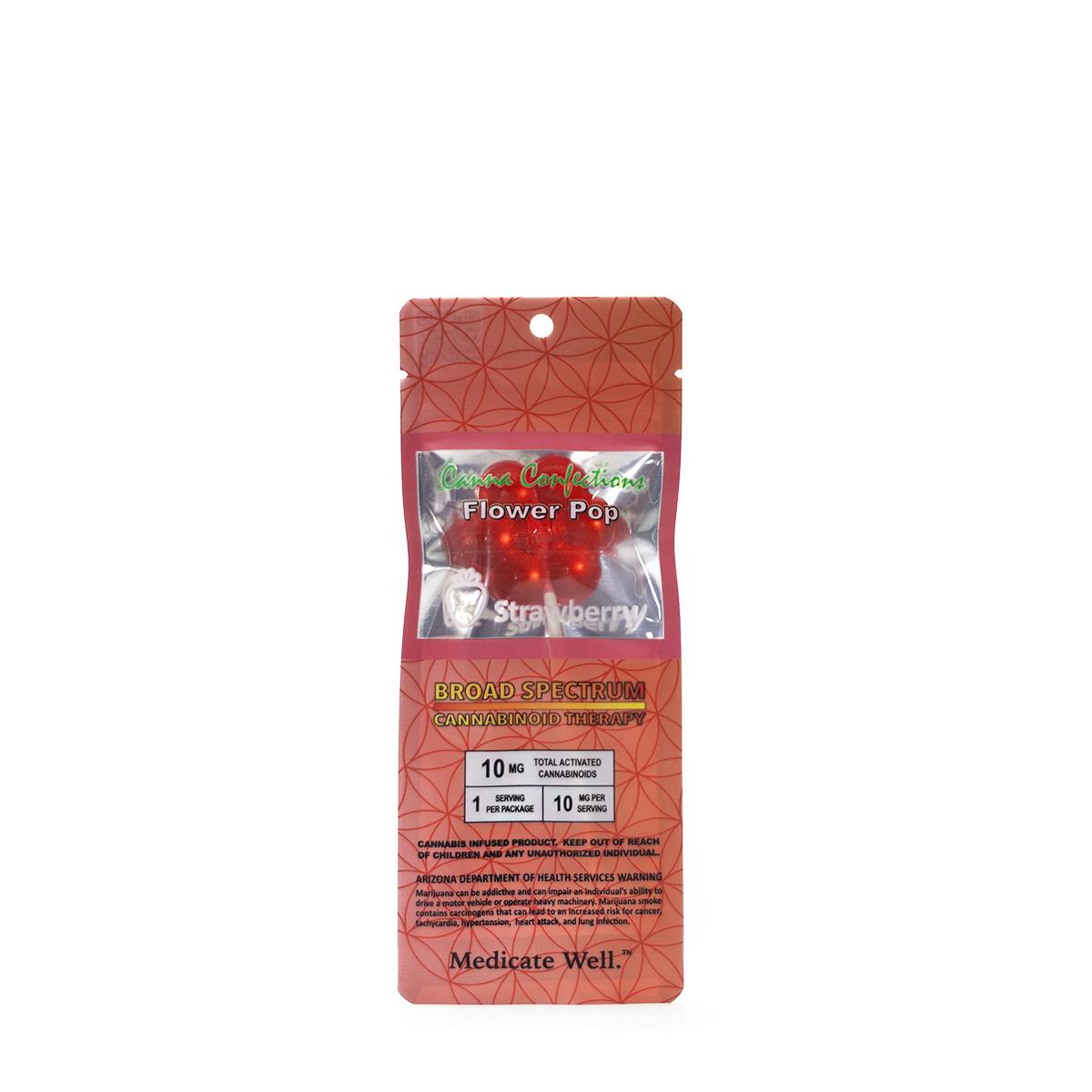 Canna Confections - Flower Pop - Strawberry (I) (10mg) at Mint Cannabis - Mesa