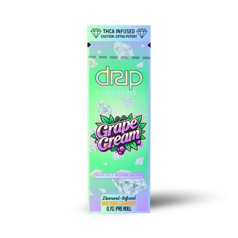 Drip - Diamond Infused Preroll - Grape Cream x Gas Face (H) (0.7g)