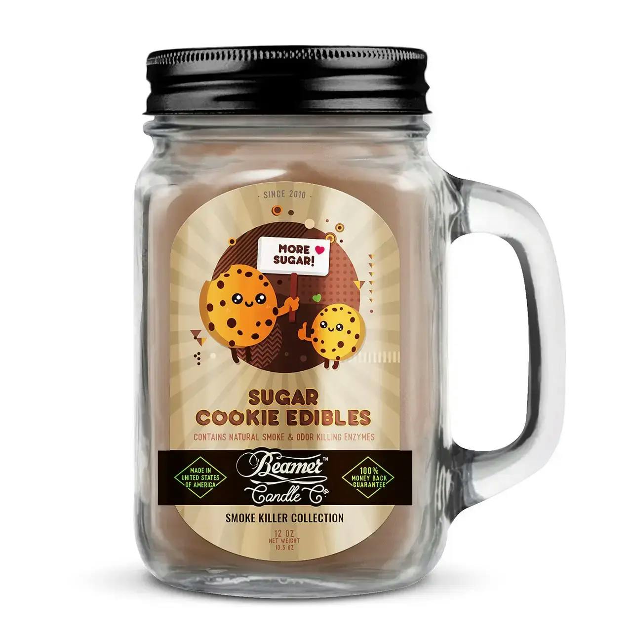 BEAMER CANDLE CO. 12oz Sugar Cookies Edibles Mason Jar Candle