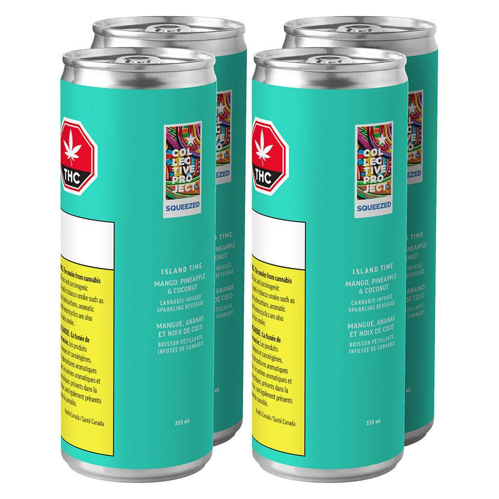 COLLECTIVE PROJECT Island Time (Mango Pineapple & Coconut) Sparkling Juice - 4x355mL