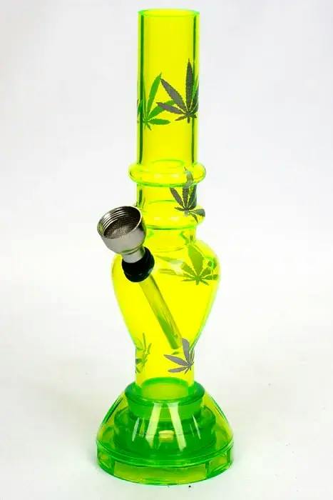 7" acrylic water pipe with grinder - Green