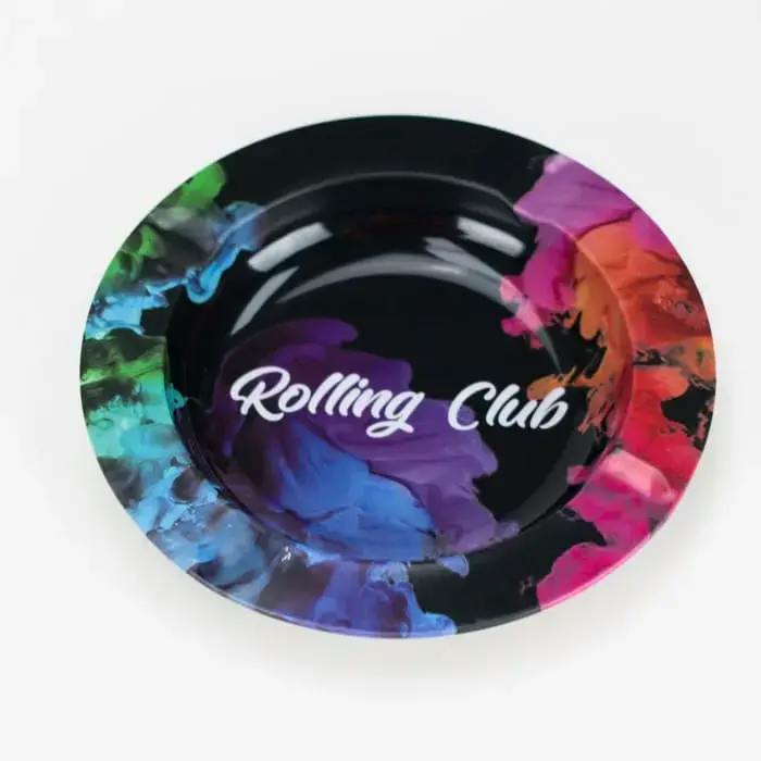 Rolling Club | Metal Ashtray - Small - Rainbow Fumes