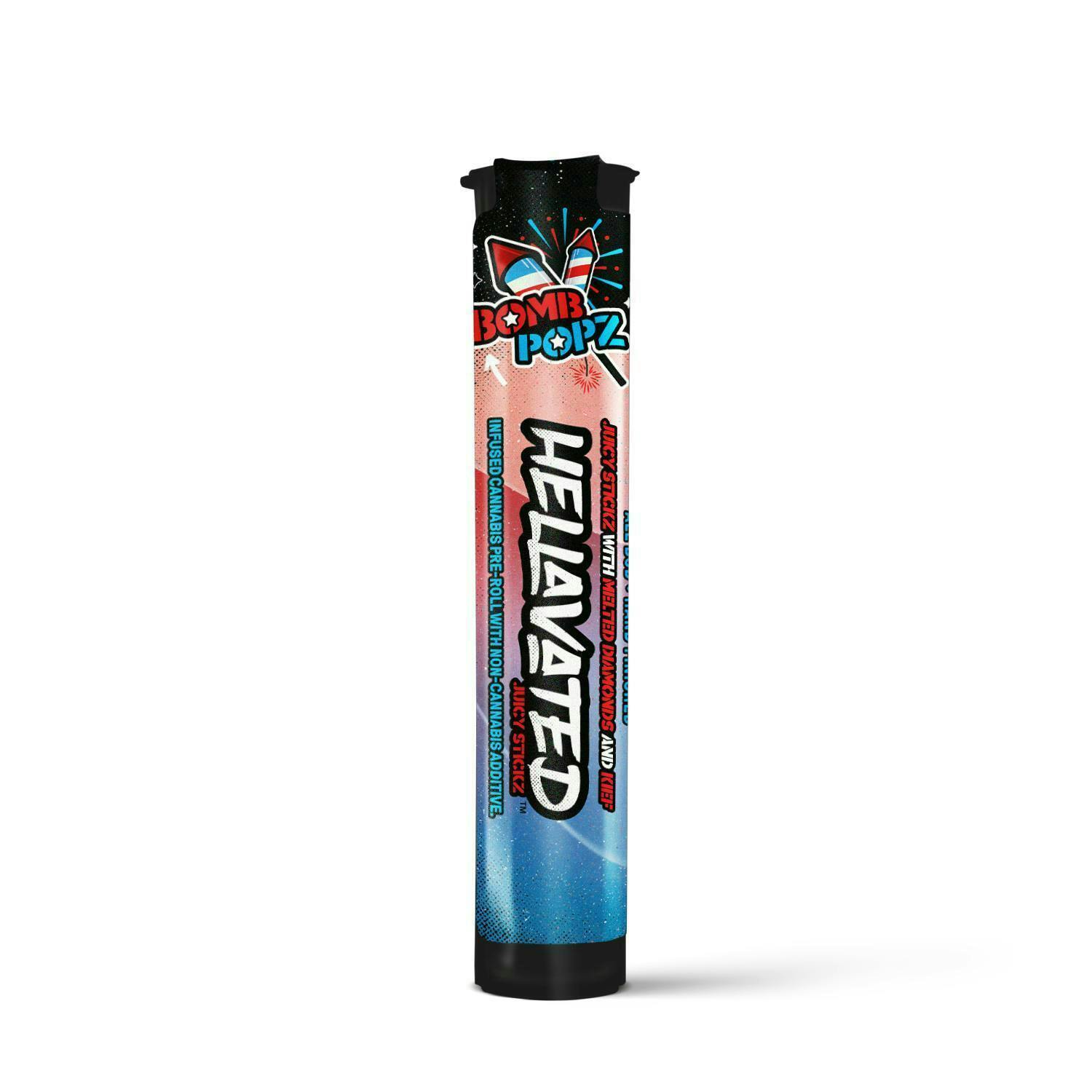 Hellavated - Bomb Popz - Juicy Stickz Infused Pre-Roll 1pk at The Ryvanta