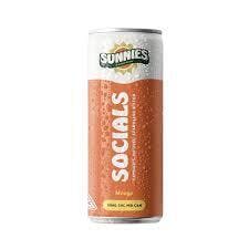 Sunnies Socials - Mango Sparkling Water (10mg) at The Ryvanta
