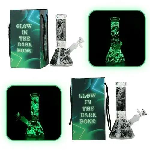 8" Glow in the Dark Bong